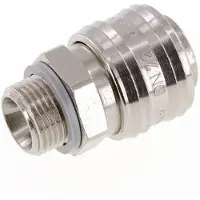 Tameson Vernikkeld Messing DN 7.2 (Euro) Luchtkoppeling Snelkoppeling G 3/8 inch Buitendraad FKM