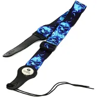 Fazley POLY GR-04 gitaarband Blue Flame Skulls graphic