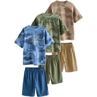 Next Nachtkledij blauw / bruin / groen / offwhite