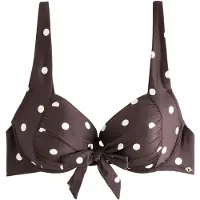 Next Bikinitop donkerbruin / wit