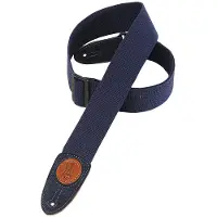 Levys Leathers 5 CM COTTON WITH NAVY LEATHER LEVY'S LOGO