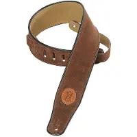 Levys Leathers 6.4 CM WITH BLACK BORDER WITH BROWN LEATHER LEVY'S LOGO