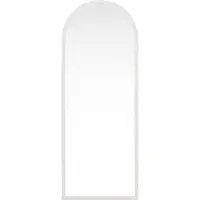 OZAIA Grote boogvormige spiegel van paulowniahout - L65 x H170 cm - Wit - SHANGI