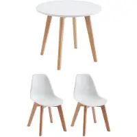 Vente-unique Set van kindertafel LOULOUNE + 2 stoelen LILINOU - Wit