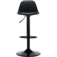 Vente-unique Set van 2 barkrukken van polypropyleen en metaal - Zwart - XAFI L 41 cm x H 101.5 cm x D 39 cm