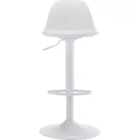 Vente-unique Set van 2 barkrukken van polypropyleen en metaal - Wit - XAFI L 41 cm x H 101.5 cm x D 39 cm