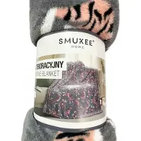 Smukee Tijgerprint Plaid - 130x170 cm Grijs - Zacht & Decoratief