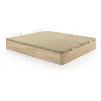 Vente-unique Set 180 x 200 cm bedbodem met opberruimte kleur licht naturel + pocketvering matras 7 zones geïntegreerde topper en bamboe tijk dikte 26cm - MIREZA van NATUREA