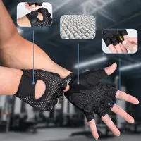 LONGZIMING -Sport Trainingshandschoenen S – Ademend & Antislip – Korte Vinger Fitness Handschoenen voor Dames en Heren – Ideaal voor Gewichtheffen, Fietsen, Roeien, Klimmen & Calisthenics