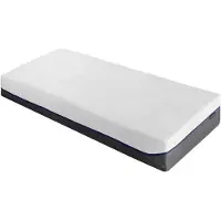 Vente-unique Bed met elektrische lattenbodem stof grijs 2 x