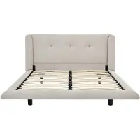 Vente-unique Bedframe stof beige 140 x 190 cm PENAVI