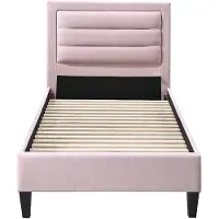 Vente-unique Bedframe stof roze 90 x 190 cm MACHUPIO