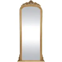 Vente-Unique.nl Grote spiegel MERRY - Eukalyptushout - H.180 cm - Goudenkleur