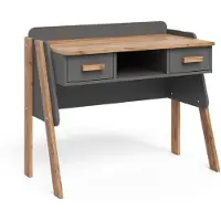 VitaliSpa Malia Bureau – 97 x 51 cm met 2 laden Grijs/Kunstnijverheid