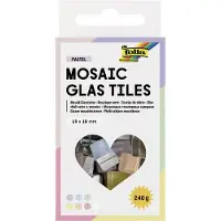 Folia Paper Mozaieksteentjes folia 10x10mm glas pastel assorti | 4 stuks