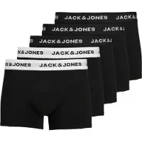 Jack & Jones Boxershorts 'Solid' zwart / wit