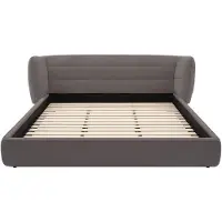 Vente-unique Bedframe stof grijs 180 x 200 cm LARUMO