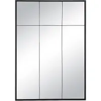 INSIDEART Spiegel industriële stijl - Staal - L105 x H150 cm - Zwart - BELLAGIO