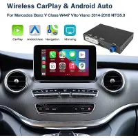 Junsun Draadloze CarPlay Android Auto Decoder Box Retrofit Kit Geschikt voor Mercedes Benz V-Klasse W447 Vito Viano NTG 5.0