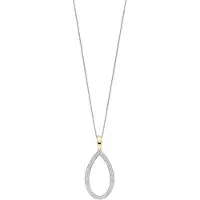 Ti sento Dames Hanger - 925 zilver - Zirkonia met geel verguld - 6850ZY