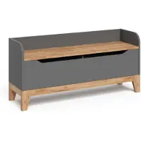 VitaliSpa Malia Speelgoedkist – 107.2 x 50 cm met zitting Grijs/Kunstnijverheid