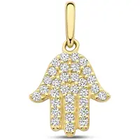 New Bling - 9NBG-0938 - 14K geelgouden hanger – Nazar oog – met zirkonia