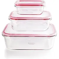 Ibili Set van stapelbare en luchtdichte voedselcontainers Ibili 754750 3 Stuks