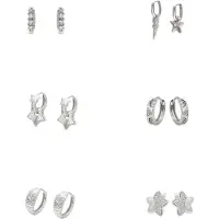 Faina Oorbellen zilver / transparant