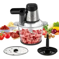 ROYAL SWISS Hakmolen - Food Chopper –1000W – 3Liter – RVS – 2 Snelheden – 4 Messen