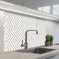 KitchenYeah Keuken achterwand 100x80 cm - Spatscherm zelfklevend Grafisch - Patroon - Modern - Opvallend - Muurbeschermer - Spatwand fornuis