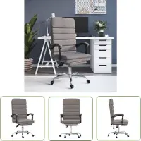 The Living Store De Living Store bureaustoel met massagefunctie, kleur taupe, bekleed met stof
