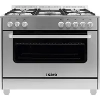 Saro Multifunctioneel Gasfornuis met Elektrische Oven Model TS95C61LX - Horeca & Professioneel