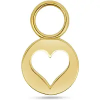 New Bling - 9NBG-O118 - 14K goud – Oorbelhanger - per stuk – Open Hart