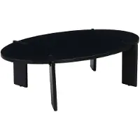 Sweeek - Ovale salontafel in massief hout 120cm - reva