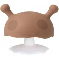 Mombella - rustgevende mushroom bijtring – voor tandjes en kalmering- 3m+- Mocha Loca/ bruin Mocha Loca