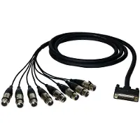 ALVA AI25-8X3 Premium Analog Cable: 8x XLR-female -> D-sub25 3m