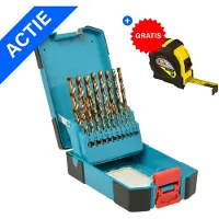Hercules 19-delige Cobalt Metaalborenset - 1-10mm, per 0,5mm - HSS M35 staal (5% Cobalt) - Geschikt voor de Hardste Metaalsoorten o.a. RVS en Gietijzer. - Incl. Gratis Rolmaat