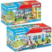 Playmobil 2-delige set Schoolbus + Klimaatwetenschap