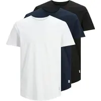 Jack & Jones Shirt 'JJENoa' marine / zwart / wit