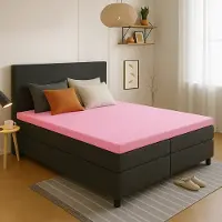 Saphira ESSENTIALS Badstof Topper Hoeslaken – Roze – 180/200x200/220 cm – 20 cm Matrashoogte – 360° Rondom Elastiek – Luxe Comfort & Perfecte Pasvorm