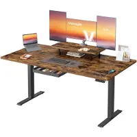 Songmics In Hoogte Verstelbaar Bureau – Met Monitorstandaard en USB-aansluiting