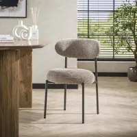 Dimehouse Set van 2 eetkamerstoelen Aero Tissee Cargo Zand - Chenille - Scandinavisch & Basic