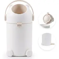 Dutsi - Luieremmer PLUS – 100% Geurvrij & Extra Stabiel – 10L inhoud - Incl. 40 Zakjes - Beige/Taupe