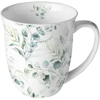Ambiente Tasse 0,4 L Porzellan Eucalyptus all over