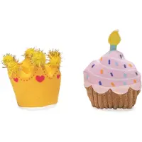 Beeztees Knuffel Cupcake En Kroon 10 X 8 X 3 Cm 2 Stuks