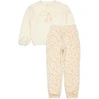 Quapi pyjamaset met all over print ecru/oranje Meisjes Polyester Ronde hals - maat 110/116