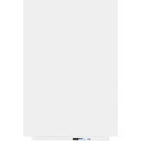 Rocada whiteboard SKIN COLOUR, frameloos, modulair, staand/landschap formaat, magnetisch, opbergbak, B 750 x H 1150 mm, gelakt staal, signaalwit RAL 9003