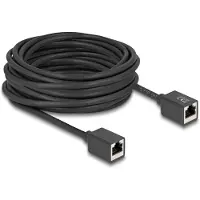 DeLOCK - Netwerkkabel - RJ-45 (vrouwelijk) naar RJ-45 (vrouwelijk) - 10 meter - 6 mm - S/FTP - CAT 6a - Vrij van halogene stoffen - Zwart