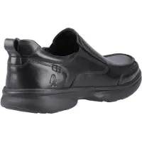 Hush puppies Harold Leren Heren Zwarte Mocassins Schoenen