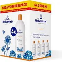 Melkmeisje Bad en Douche Creme Honing - 4x 2000 ml - Voordeelverpakking